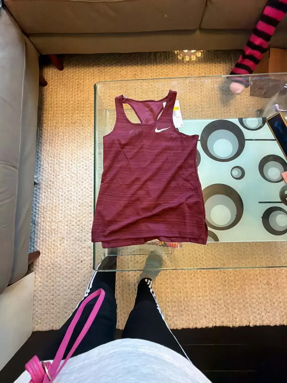 Nike Dri-FIT Tank Top Size S Red Athletic Racerback
